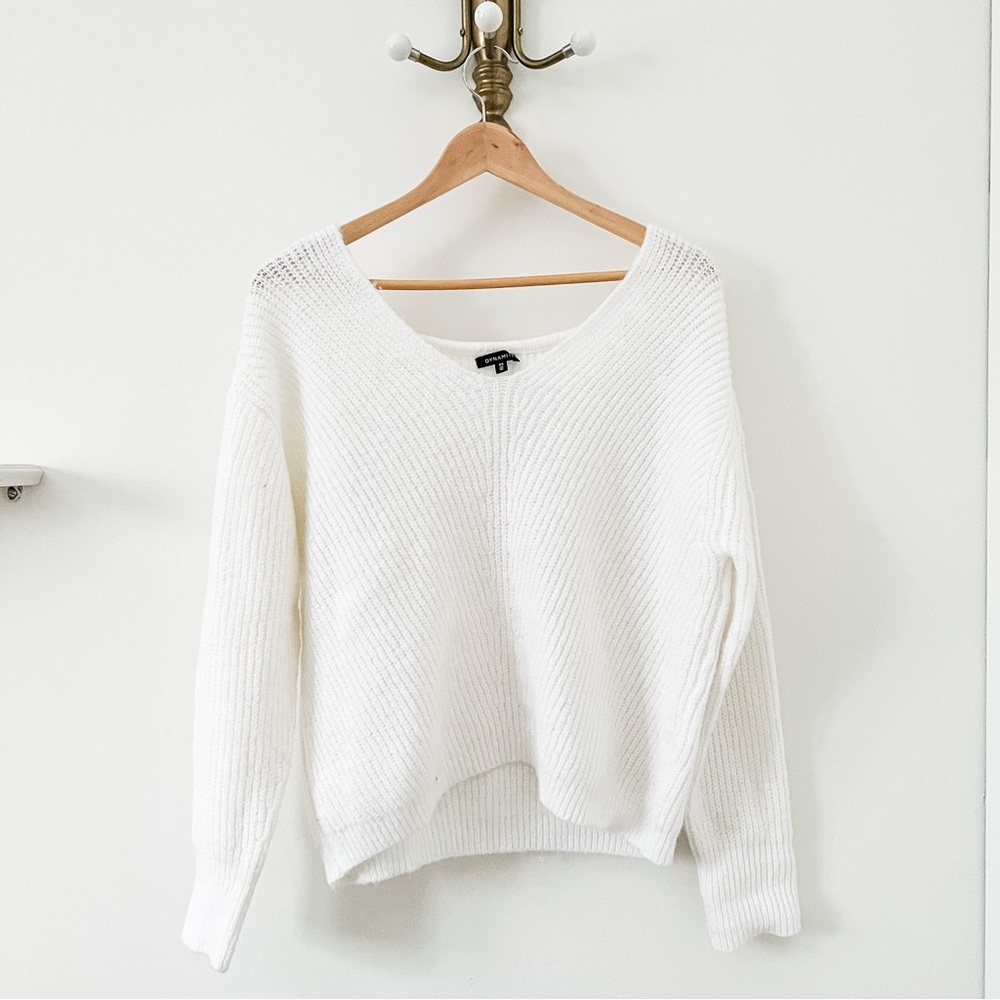 DYNAMITE White Knit Sweater